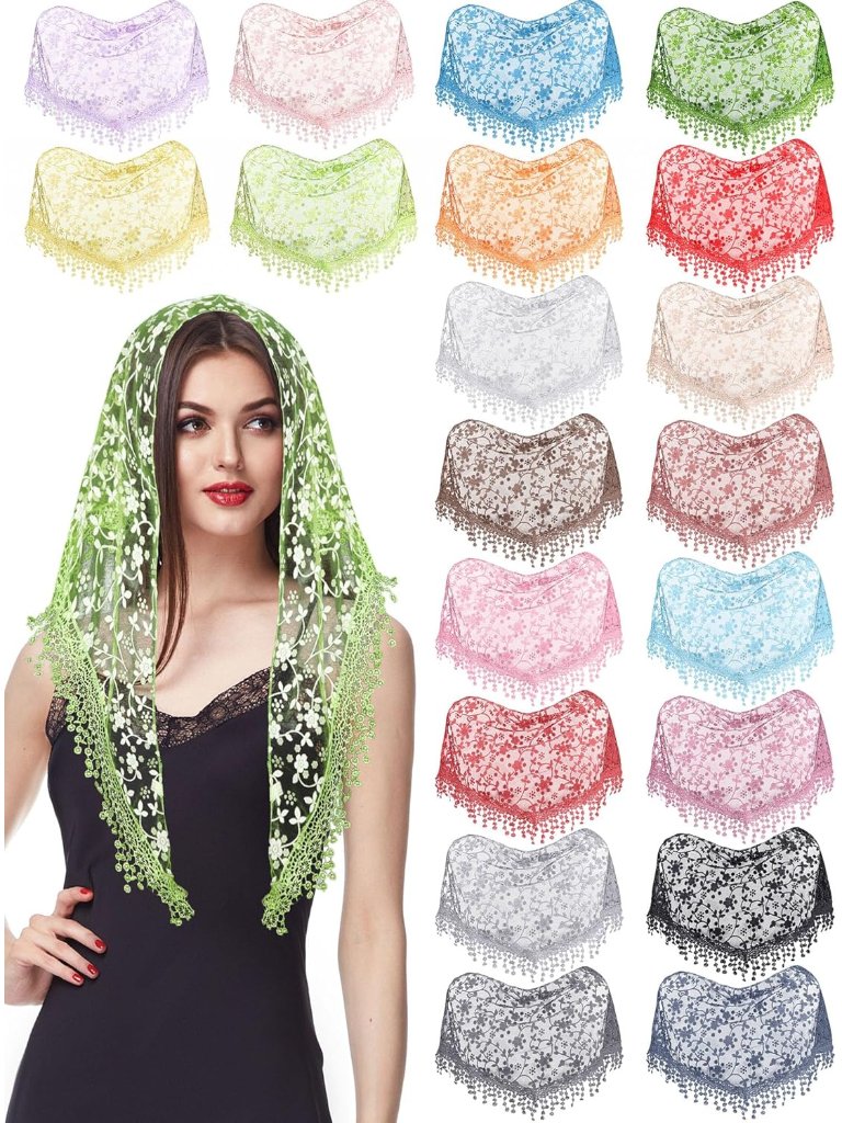 Veils For Church Catholic Mass Veils For Women Catholic Lace Triangle Mantilla C